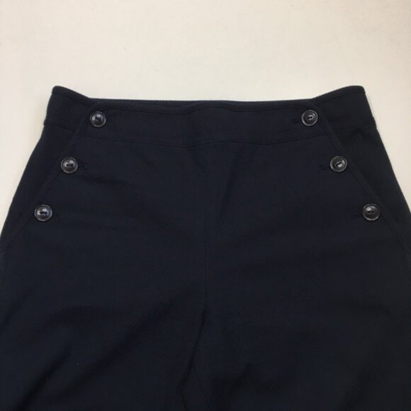 CLUB MONACO Dark Blue Textured Button Flap Nautical Dress Pant - Picture 4 of 11